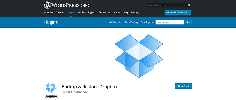 Dropbox backup wordpress